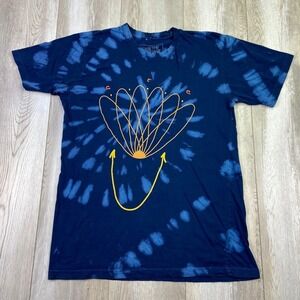 Cage The Elephant Shirt Men Large Blue Neon Pill Tour Tie-Dye Geometric Men